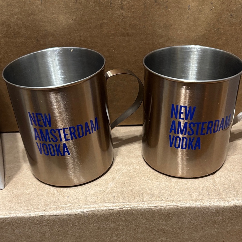 Stainless Steel  (2) Mug Set